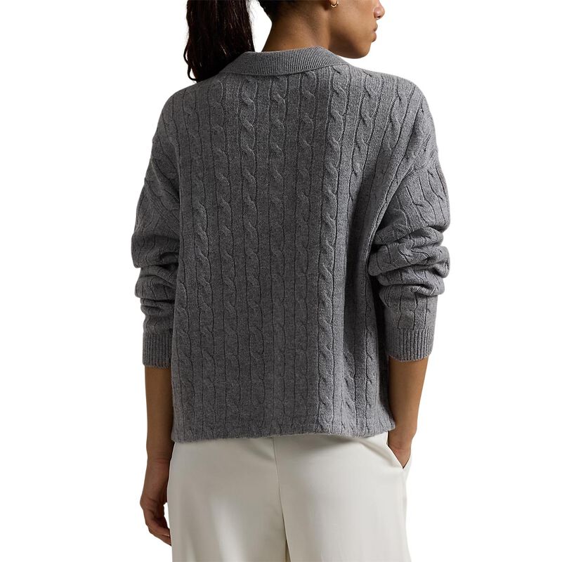 Polo Ralph Lauren Cable Wool-Cashmere Polo Shirt image number 1